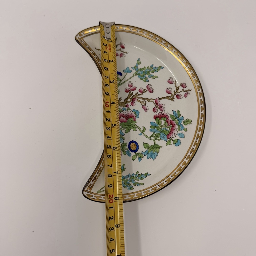 Vintage India Tree Medina Shape 8" Crescent Dish‎ English Transferware - Picture 8 of 9